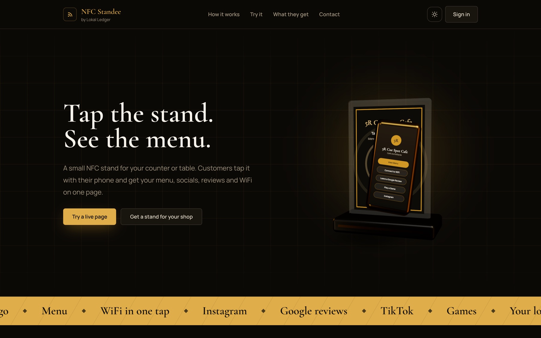 NFC standee website